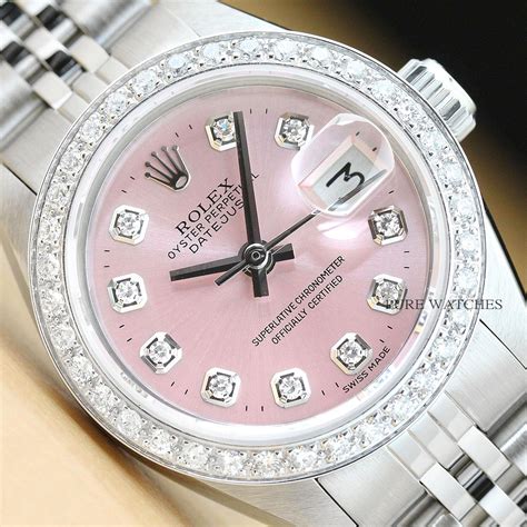 white gold rolex for women|Rolex lady Datejust pink dial.